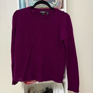 Theory plum cashmere sweater